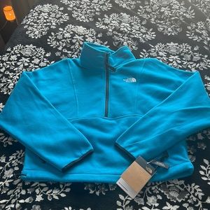 Blue North Face quarter zip